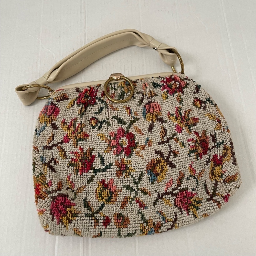 Women’s Dova Vintage 1950’s Empress Tapestry Handbag Floral Handbag Embroidered